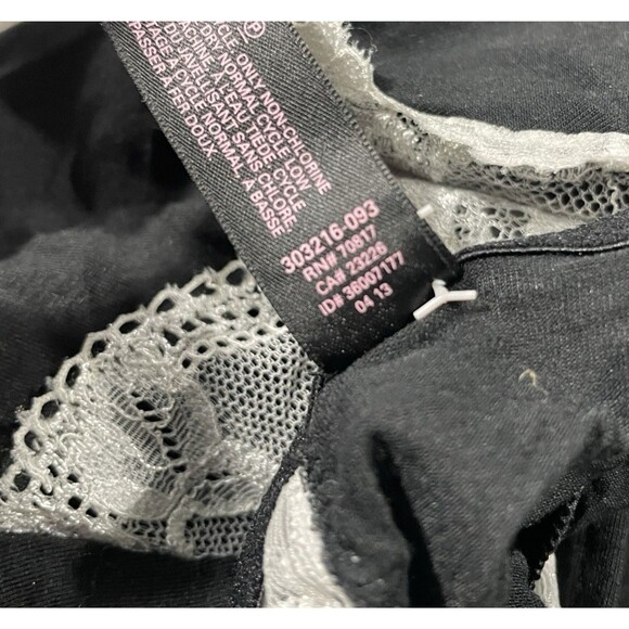 Victoria’s Secret Women’s Size M Black White Lace Cupped Slip Dress Cross Back - Picture 5 of 6